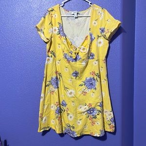 Forever21 yellow floral dress